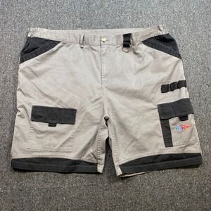 Homerun Fishing Apparel Gorpcore Mens 46 Grey Black Utility Cargo Fishing Shorts